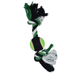 Hueso de hilo con bola de tenis verde