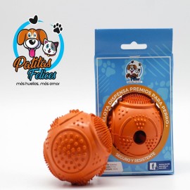 Pelota naranja dispensadora de premios para perro naranja