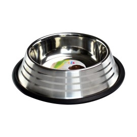 Plato de acero estriado 32 oz Color gris