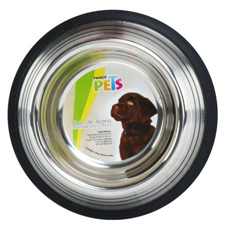 Plato de acero estriado 16 oz Color gris