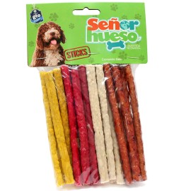 Carnaza triturada sticks 6"x 20mm 40 piezas 40 Pza