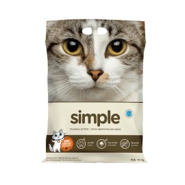 Arena aglutinante de arcilla Simple para gato 18 kg