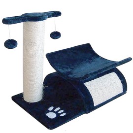 Mueble para gato con rascador 45 cm Color azul