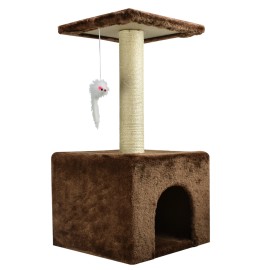 Mueble para gato con juguete 60 cm Color café