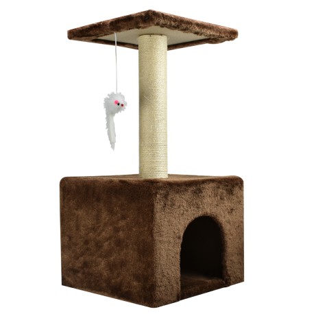 Mueble para gato con juguete 60 cm Color café