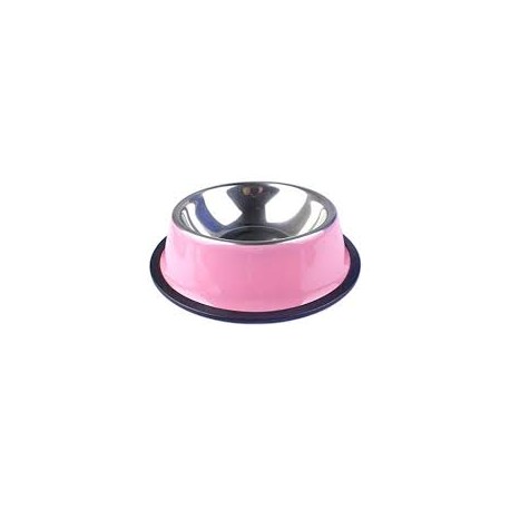 Plato metálico Color rosa / grande Pza