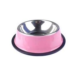 Plato metálico Color rosa / chico Pza