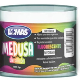 Medusa fluorescente mediano de color azul 1 Pza